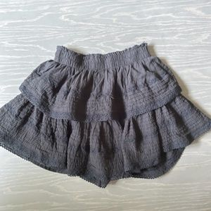 Black Ruffle Mini Skirt